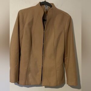 Chico's Tan Mid Length Jacket Women’s Size 1